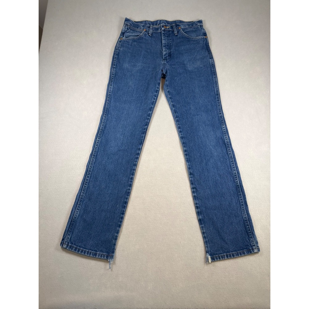 Wrangler 936PWD Cowboy Cut Slim Fit Jeans Mens 31x34 Blue Denim Western Straight